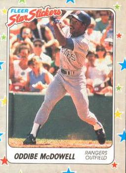1988 Fleer Sticker Baseball Cards        066      Oddibe McDowell